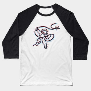 Glitched Astronaut Baseball T-Shirt